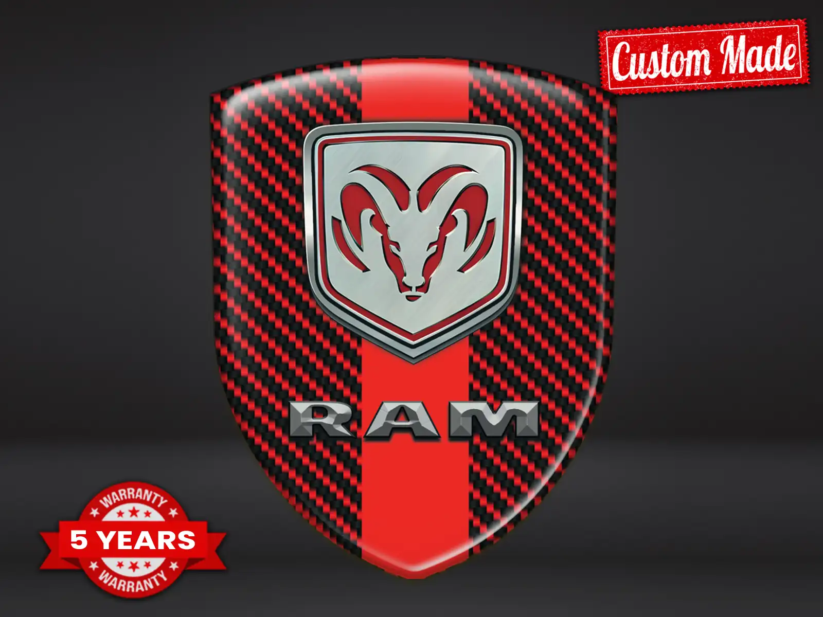 Dodge Decal Resina Autoadesiva Qualità Top Premium Cupola